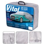 Тент (чохол) автом CC13401 M сірий з підкладкою PEVA/PP Cotton/432х165х119 к.з. - Зображення 5