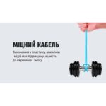 Кабель магнітний Multicolor LED VOIN USB - Micro USB 3А, 1m, (швидка зарядка / передача даних) - Зображення 5