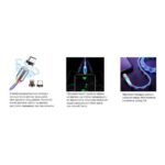 Кабель магнітний Multicolor LED VOIN USB - Micro USB 3А, 2m, (швидка зарядка / передача даних) - Зображення 4