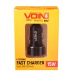 Автомобільний зарядний пристрій VOIN C-31209BK, 2USB (12/24V - 5V 3,1A) + вольтметр - Зображення 2