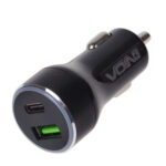 Автомобільний зарядний пристрій VOIN 45W, 1USB QC3.0 18W + 1PD 27W, 12/24V - Зображення 5