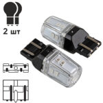Лампа PULSO/габаритні/LED 7443/W3x16q/12SMD-2835/2контакта/9-36v/120/50lm/RED - Зображення 4
