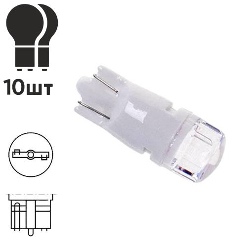 Лампа діодна T-10 ceramic 3D кругла прозора Blue 10636