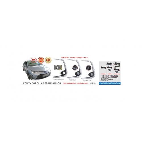 Фари дод. модель Toyota Corolla SD 2018-/TY-9377-L2Led-1/LED-12V6W6W/Hакладки/DRL+TURN/ел.проводка