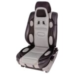 Накидка на сидіння F 19002 BK/GY чорна/сір.