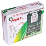 Набір торцевих головок 1/2",3/8",1/4" внутрішній и зовнішній ТОRX 34предм HANS - Зображення 2