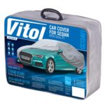 Тент автомобільний VITOL CC13401 L сірий 482x178x119 з кишенями для дзеркал