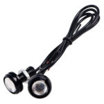 Болти для кріплення номеру 18-COB 12V чорні 2 шт White