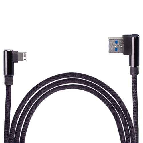 41905 Кабель USB - Apple (Black) 90° - Зображення 1