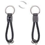 Брелок шкір. зам. плетений з кільцями CN MAZDA