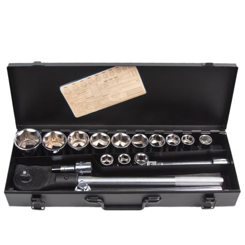 Набір головок 19-50 мм 3/4". 17 предметів Alloid