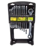 Набір ключів комбінованих тріскачкових 11 предметів , 8-19мм Alloid