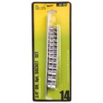 Набір торц головок 1/4"DR 4 - 14 мм 14 предмблістер Alloid - Зображення 2