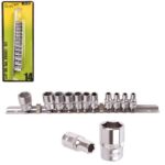 Набір торц головок 1/4"DR 4 - 14 мм 14 предмблістер Alloid