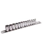 Набір торц головок 1/4"DR 4 - 14 мм 14 предмблістер Alloid - Зображення 4