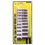 Alloid. Набір голівок високих 1/2" на планці, 10,11,12,13,14,17,19,21,22,24 mm. 11 предм.12гр