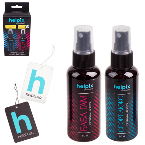 Набір освіжувачів повітря Helpix універсальні Спорт Люкс+Бабл Гам  60 мл