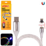 Кабель магнітний Multicolor LED VOIN USB - Lightning 3А, 1m, (швидка зарядка / передача даних)