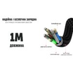Кабель магнітний шарнірний VOIN USB - Lightning 3А, 1m, black (швидка зарядка / передача даних) - Зображення 3