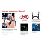 Кабель магнітний шарнірний VOIN USB - Lightning 3А, 1m, black (швидка зарядка / передача даних) - Зображення 4