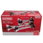 Сигнал повітряний CA-10377/Еlephant/CIKADA 3-дудки метал 12V/24V - Зображення 5