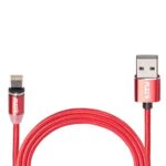 Кабель магнітний PULSO USB - Lightning 2,4А, 1m, red (тільки зарядка)