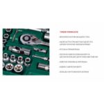 Набір торц. головок професійний 1/4"DR4-14мм та 1/2"DR10-32 мм,108 предм (TK-108) HANS - Зображення 6