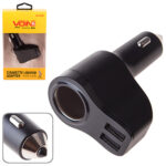 Подовжувач прикурювача VOIN 1 вихід + 2USB 2400mA 12/24V SC-1528С - Зображення 3
