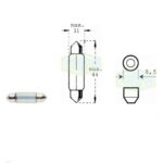 Лампа автомобільна  Festoon лампа Trifa 12V 10W SV 8,5-8 11x41 - Зображення 2