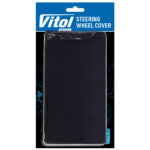 Чохол/обплетення на кермо VSF68/4 M чорна/що обшивається/шкіра
