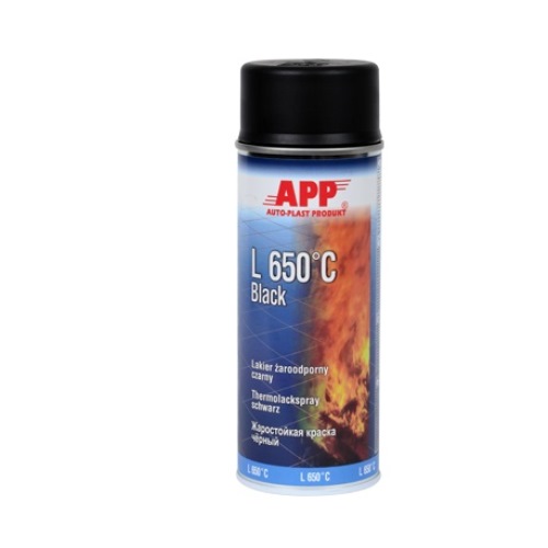 Фарба термостійка APP L650*C Black Spray чорна 400 мл