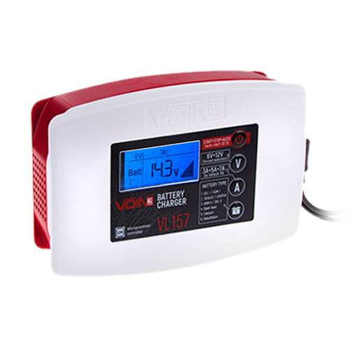 Зарядний пристрій VOIN VL-157 6/12V 3–7A 3–120Ah