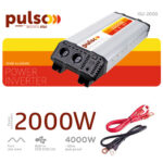 Перетворювач напруги PULSO/ISU-2000/12V-220V/2000W/LCD/USB-5VDC2.0A/син.хвиля/клеми - Зображення 2