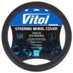 Чохол на кермо VLOD-NPUC980 BK M чорний/БО/ один шов