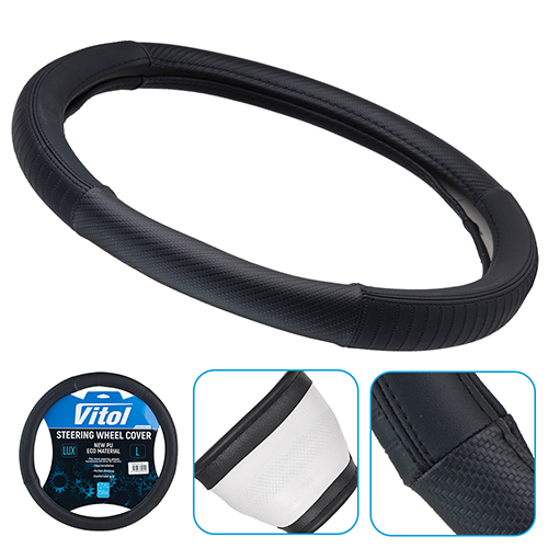 Чохол на кермо VLOD-HC15  BK L чорний/БО