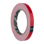 Скотч двосторонній на спіненій основі 12мм х 5м, червоний ПЕ лайнер, Alloid