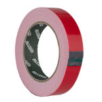 Скотч двосторонній на спіненій основі 24мм х 5м, червоний ПЕ лайнер, Alloid