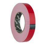 Скотч двосторонній на спіненій основі 24мм х 10м, червоний ПЕ лайнер, Alloid