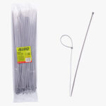 Хомут пластиковий Alloid 4.8 х 400 100 шт./уп. cірий