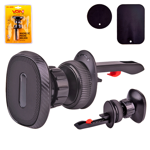 Тримач телефону VOIN UHV-2686BK магнітний на дефлектор, 360° Тримач телефону VOIN UHV-2686BK магнітний на дефлектор