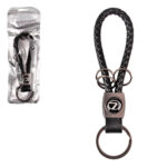 Брелок шкір. зам. плетений з кільцями CN LEXUS