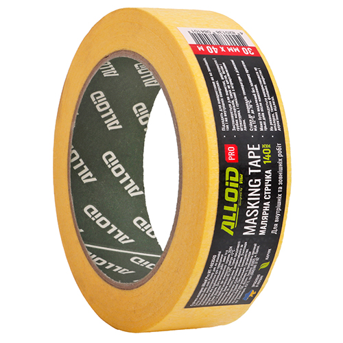 Малярська стрічка Alloid Pro 30 мм × 40 м 140 мкм