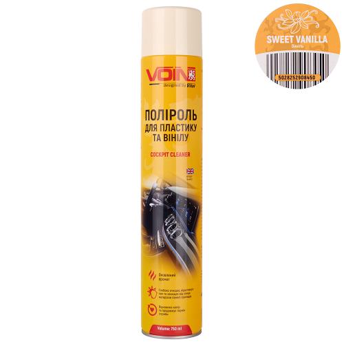 Поліроль для пластику та вінілу VOIN Sweet Vanilla 750 мл, матовий ефект