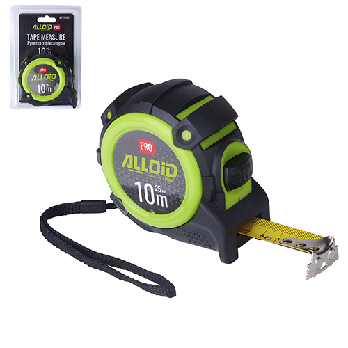 472810 Alloid Pro. Рулетка з автостопом 10 м/25 мм, MT-741025 - Зображення 1