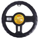 Чохол на кермо VLOD-L06 BK M чорний/БО/шкіра один шов