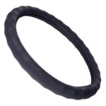 Чохол на кермо VL121022 BK M чорний/БО/шкіра один шов - Зображення 2