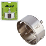 Свердло корончате алмазне по склу та кераміці 75мм з центрувальним свердлом Alloid