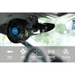 Вентилятор HX-T701E 4.5" 12V 4W плавне регулюв-я  швидкості - Зображення 7