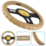 Чохол на кермо VLOD-24LC6 BG M  беж/БО/шкіра один шов