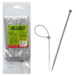 Хомут пластиковий Alloid 3.6 х 150 100 шт./уп. сірий